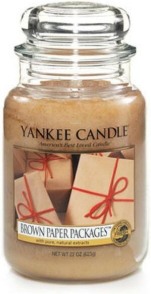 Yankee Candle Large Jar Geurkaars - Brown Paper Packages
