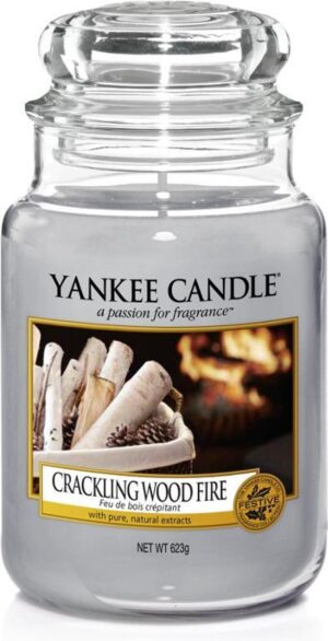Yankee Candle Large Jar Geurkaars - Crackling Wood