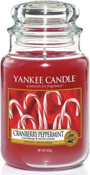 Yankee Candle Large Jar Geurkaars - Cranberry Peppermint