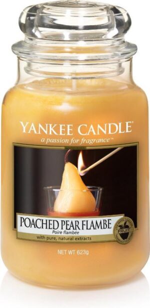 Yankee Candle Large Jar Geurkaars - Poached Pear Flambe