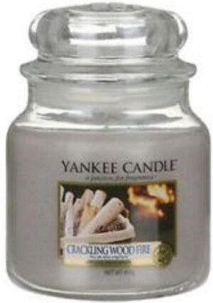 Yankee Candle Medium Jar Geurkaars - Crackling Wood