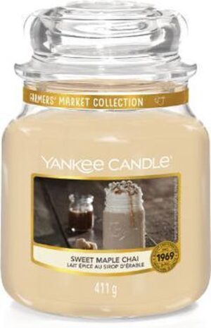 Yankee Candle Medium Jar Geurkaars - Sweet Maple Chai