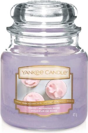 Yankee Candle Sweet Morning Rose Geurkaars - 10x14 Cm - Paars