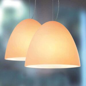 Zandkleurige hanglamp BELL, 30 cm, 2-lichts