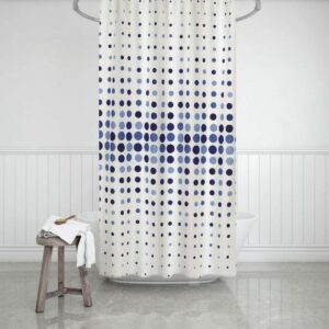Zethome 4961 Blauw Circle Douchegordijn 180x200 shower curtain