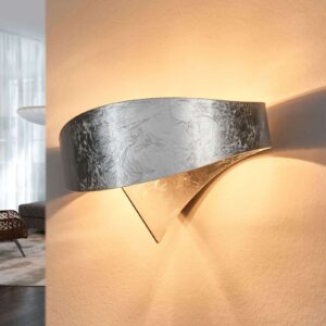 Zilveren design-wandlamp Scudo