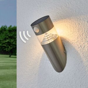 Zonne-energie LED wandlamp Kalypso, schuin &sensor