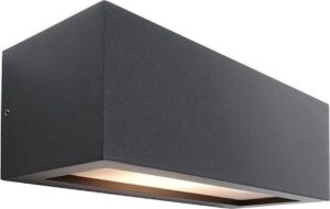 Zoomoi Rilongo - buitenverlichting wandlamp - antraciet - geschikt voor led - E27 - Aluminium