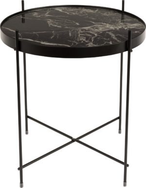 Zuiver Side Table Cupid Marble Bijzettafel - 43 cm - Zwart