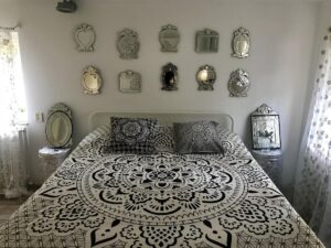 Zwart-Wit YOGA Mandala wandkleed/bed-bekleding/gordijn/tafelkleed 230x230cm, 90,5"