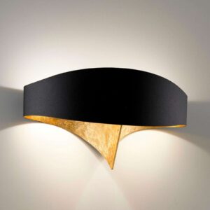 Zwart-gouden Designer wandlamp Scudo LED