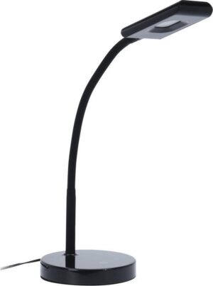 Zwarte bureaulamp LED verlichting 38 cm - Touchlamp - Dimbaar 3 standen - Kantoor/bureau accessoires/benodigdheden - Leeslampen/bureaulampen