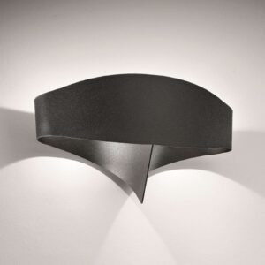 Zwarte design-wandlamp Scudo