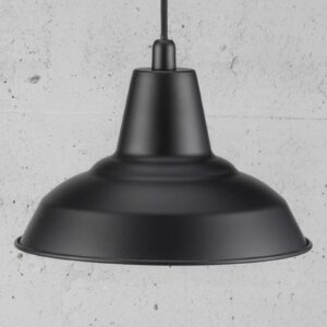 Zwarte metalen hanglamp Lybe