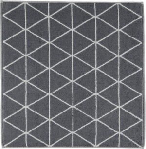badmat 67x67 antraciet-grijs driehoeken
