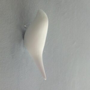 kapstokhaak Vogel Wit - massief resin ophang haak hanger