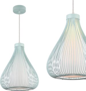 [lux.pro]® Decoratieve design hanglamp Miami - lichtblauw