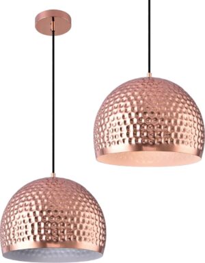 [lux.pro]® Stijlvolle hanglamp Bergen - koperkleurig - wit