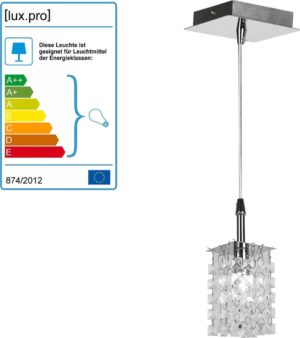 [lux.pro]® Stijlvolle hanglamp Rokiwe - zilverlook