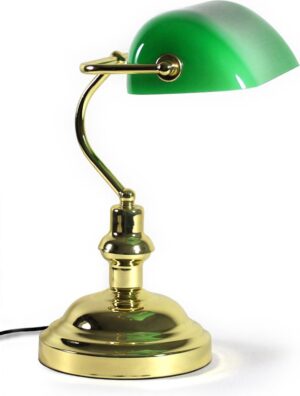 [lux.pro]® Tafellamp Colonia - groen en koperkleurig