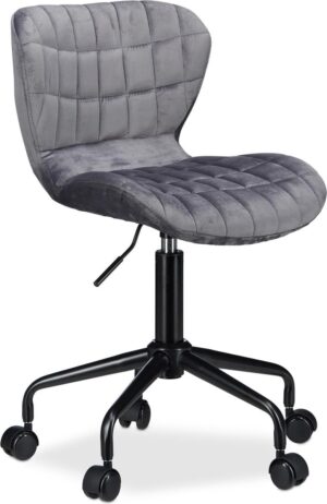 relaxdays bureaustoel - directiestoel - computerstoel - hoogte verstelbaar - burostoel grijs