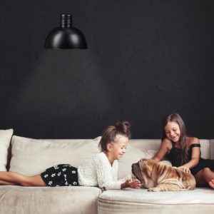 relaxdays hanglamp - eettafel lamp - plafondlamp - industriele lamp - 1-lichts - vintage zwart