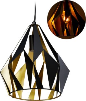 relaxdays hanglamp retro - plafondlamp - E27 - metaal - industriële lamp - eettafel lamp