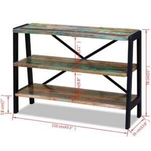 vidaXL Dressoir - 3 planken - Gerecycled hout - 110x35x78 cm
