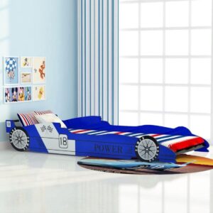 vidaXL Raceauto Kinderbed - blauw - 90x200 cm