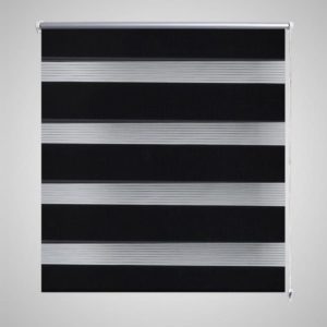 vidaXL - Rolgordijn (wonen) Duo - 120 x 230 cm - zwart 240220