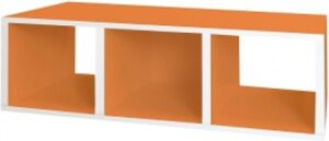 way Basics Cozy Bench - Boekenkast - oranje