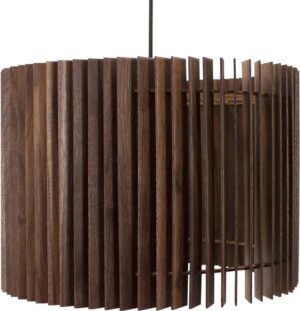 wodewa moderne hanglamp hout plafondlamp RONJA massief hout WALNUT LED E27 duurzame plafondlamp echt hout houten lamp in hoogte verstelbare hanglamp