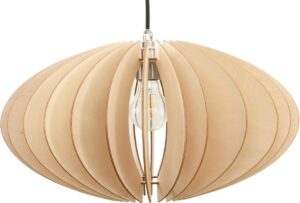 wodewa moderne hanglamp hout plafondlamp TERRA naturel LED E27 duurzame plafondlamp berkenhout houten lamp in hoogte verstelbare hanglamp