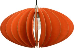wodewa moderne hanglamp hout plafondlamp TERRA rode LED E27 duurzame plafondlamp berkenhout houten lamp in hoogte verstelbare hanglamp