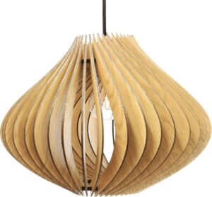 wodewa moderne hanglamp hout plafondlamp VENTUS massief hout EIK LED E27 duurzame plafondlamp echt hout houten lamp in hoogte verstelbare hanglamp