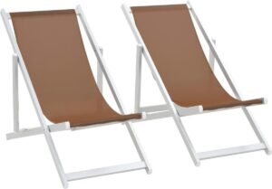 2 x Tuinstoel (Incl LW Fleece deken) - Strandstoel - Tuin stoelen - Buiten stoelen - Balkon stoelen - Relax stoelen