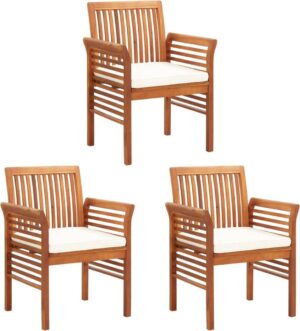 3 x Tuinstoel (Incl LW Fleece deken) / Tuin stoelen / Buiten stoelen / Balkon stoelen / Relax stoelen