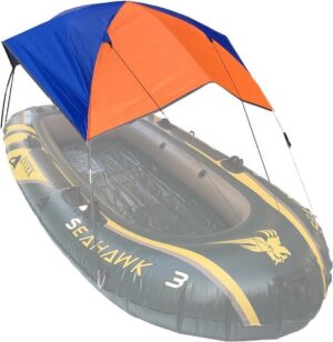 68347 vouw luifel kano rubber opblaasbare boot parasol tent voor 2 personen boot is niet inbegrepen