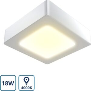 Aigostar LED Plafondlamp - Ceiling lamp - 18W - 4000K - Vierkant