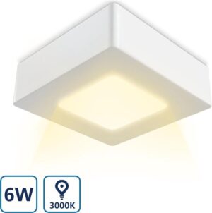 Aigostar LED Plafondlamp - Ceiling lamp - 6W - 3000K - Vierkant