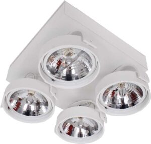 Artdelight - Plafondlamp Dutchess 4L Square - Wit - 4x LED 15W 2200K-3000K - IP20 - Dim To Warm > spots verlichting led | led lamp