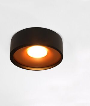 Artdelight Plafondlamp Orlando Ø 14 cm zwart-goud