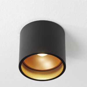 Artdelight - Plafondlamp Orleans - Zwart / Goud - LED 7W 2700K - IP20 - Dimbaar > spots verlichting led | plafonniere led zwart/goud | led lamp
