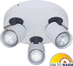 Artdelight - Plafondlamp Vivaro 3L Rond - Wit - 3x LED 4,9W 2200K-2700K - IP20 - Dim To Warm > spot verlichting led | plafonniere led wit | led lamp