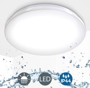 B.K.Licht Bootes LED badkamer plafondlamp - 1200LM - Ø29cm - neutraal wit licht - IP44