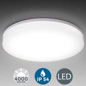 B.K.Licht Bootes LED badkamer plafondlamp - 2800LM - Ø33cm - neutraal wit licht - IP54