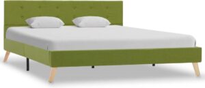 Bedframe Groen (Incl LW Anti kras Vilt) 160x200 cm - Bed frame met lattenbodem - Tweepersoonsbed Eenpersoonsbed