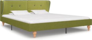 Bedframe Groen (Incl LW Anti kras Vilt) 180x200 cm - Bed frame met lattenbodem - Tweepersoonsbed Eenpersoonsbed