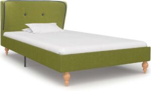 Bedframe Groen (Incl LW Anti kras Vilt) 90x200 cm - Bed frame met lattenbodem - Tweepersoonsbed Eenpersoonsbed