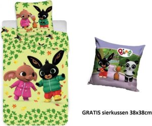 Bing het konijn junior dekbedovertrek 100x135cm + sierkussen PROMO pack